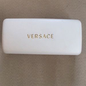 White leather Versace sunglasses CASE ONLY